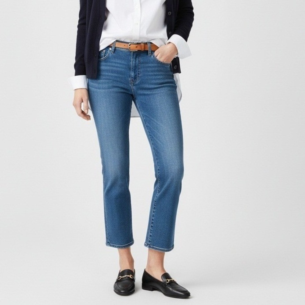 Madewell Mid-Rise Kick Out Jeans‎ Women's Size 32 Blue Denim Bootcut Stretch